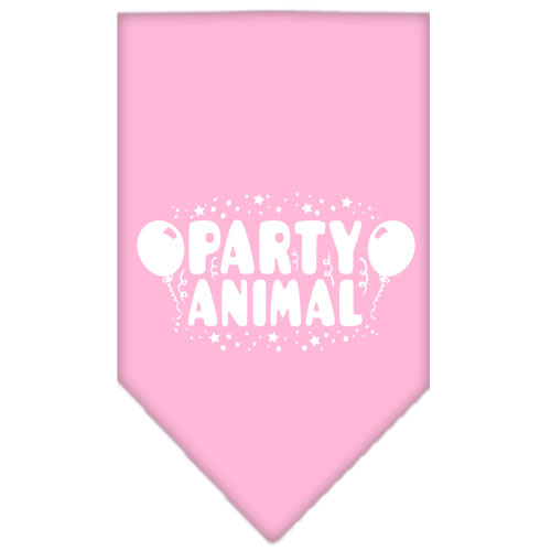 Party Animal Screen Print Bandana Light Pink Large